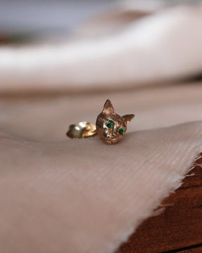 Tiniest Kitten Stud Earrings - Pair