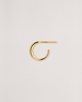 Rebecca Chaudhry 18ct Yellow Gold Tapered Crescent Hoop Earring Single E02-S Side