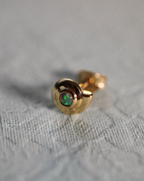 Opal Snail Shell Stud Earrings - Pair